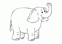 Ausmalbild Elefant